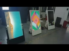 43 pouces haute luminosité vitrine de magasin affichage numérique 43 pouces mode chariot à roulettes publicité LCD